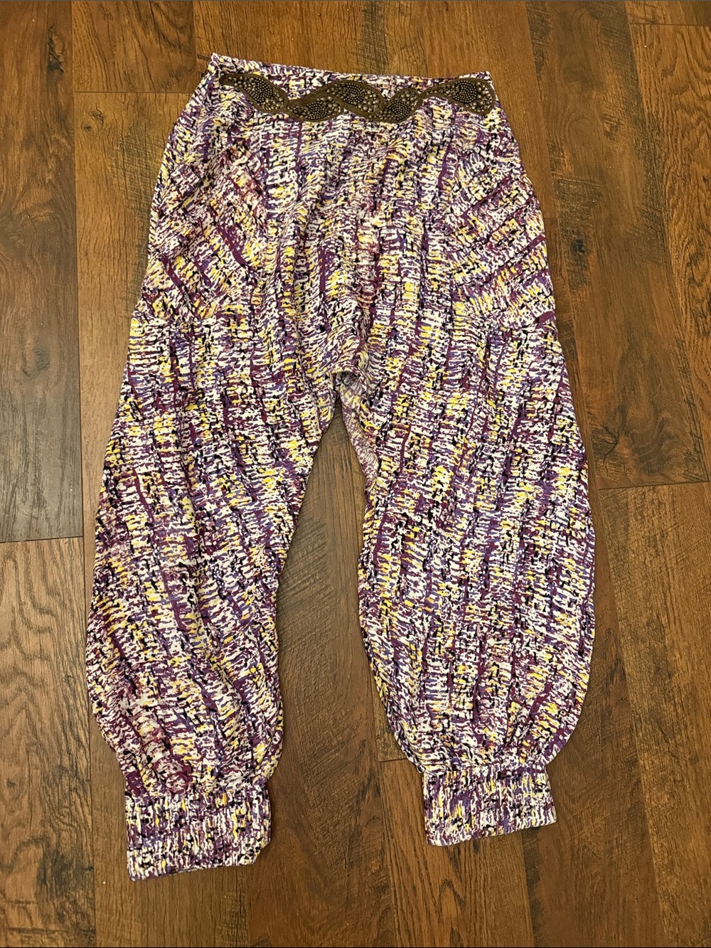 Suno New York Abstract Scratch Print Harem Pants
